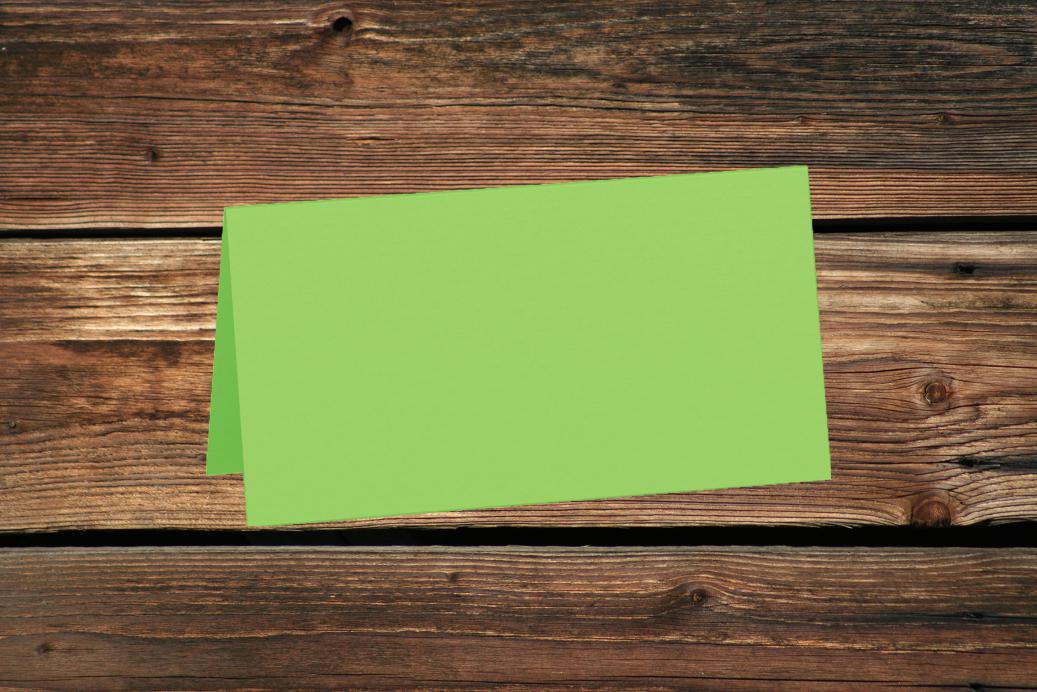 Tischkarten 50/100x100 mm Apple gerippt 220 g/qm